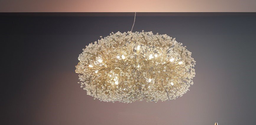 Imagem do produto COD PDN: 400 - LUSTRE CRISTAL ROSCA NINHO