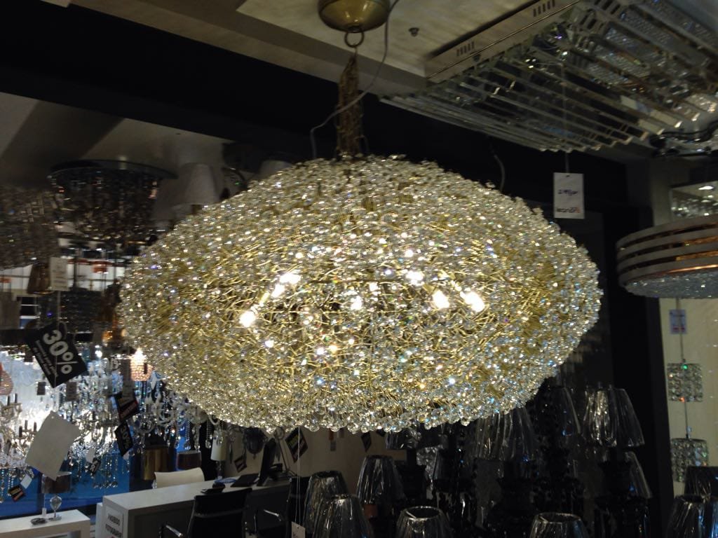 Imagem do produto COD LC: 500 - LUSTRE CRISTAL OVAL/80