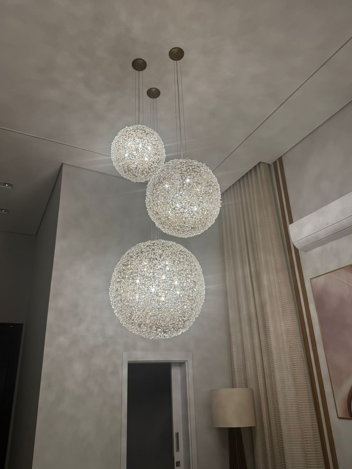 Imagem do produto COD LC: 130F - LUSTRE CRISTAL BOLA FECHADA