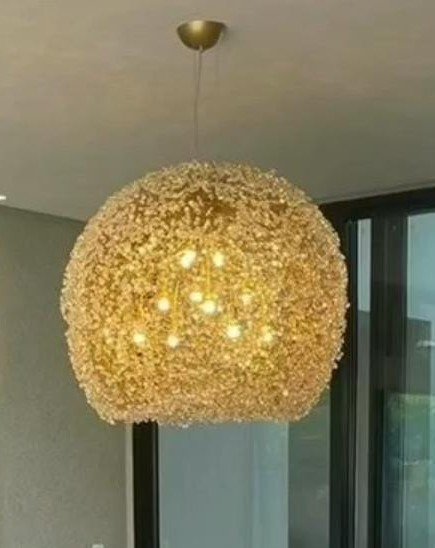 Imagem do produto COD LC: 130 - LUSTRE CRISTAL BOLA ABERTA